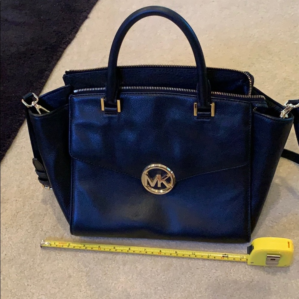 Michael Kors black leather bag